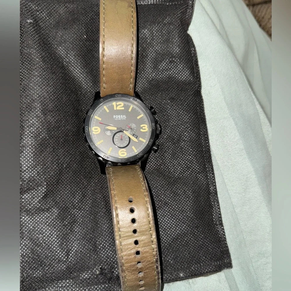 Fossil Watch Nate JR1487 Men's BROWN